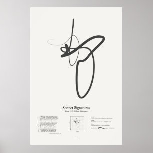 Póster Firmas de soneto: Soneto 15