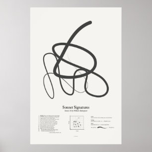 Póster Firmas de soneto: Soneto 30