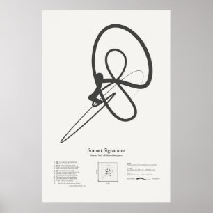 Póster Firmas de soneto: Soneto 74
