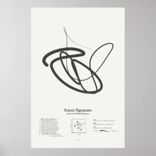 Póster Firmas de soneto: Soneto 9