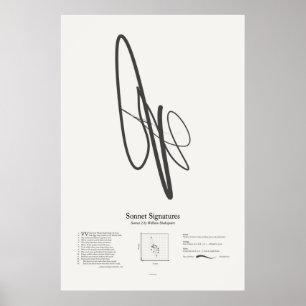 Póster Firmas del soneto: Soneto 2