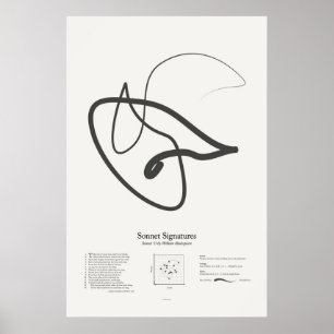 Póster Firmas del soneto: Soneto 73