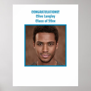 Póster Firmas editables de fotos para graduados