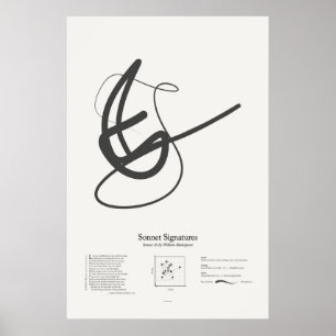 Póster Firmas sonnet: Sonnet 36