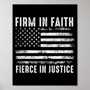 Póster Firme en la fe, fiero en la justicia