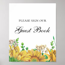 Firme nuestro libro de visitas. Flores rústicas. G