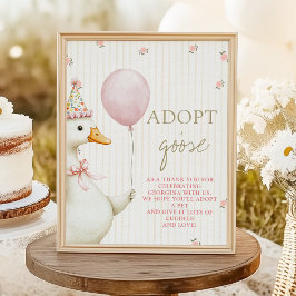 Póster First Birthday Adopt a Goose 
