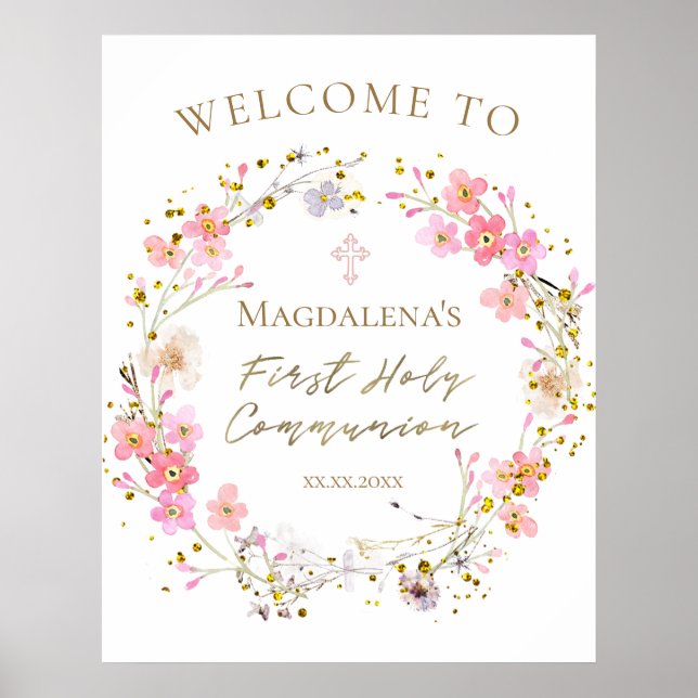 Póster First Communion girl welcome (Frente)