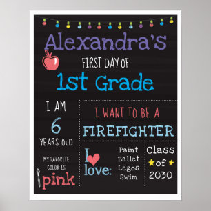 Póster First Day of School Poster