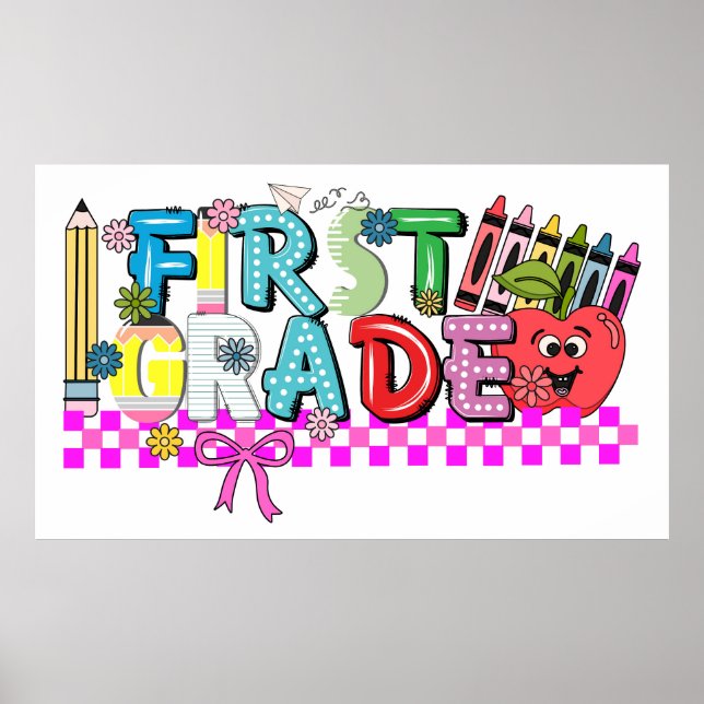 Póster First Grade Fun & Flair Whimsy (Frente)