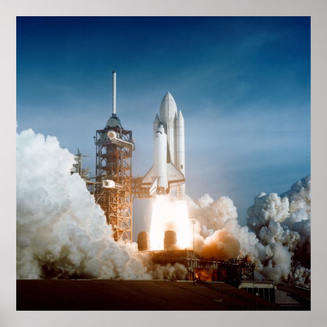Póster First Launch of Space Shuttle Columbia 1981  (Frente)