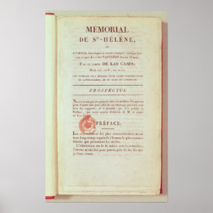 Póster First page of 'Memorial de Sainte-Helene'