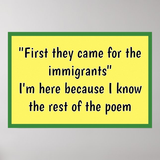 Póster First they came for (Frente)