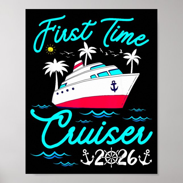 Póster First Time Cruiser 2026 1st Cruise Vacation Family (Frente)