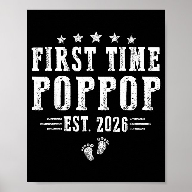 Póster First Time Pp Est.2026 Father's Day Promoted To Pa (Frente)