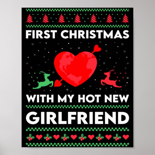 Póster First Xmas With My New Girlfriend Men Ugly Christ  (Frente)