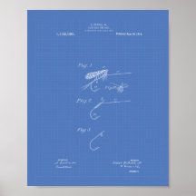 Fish Bait 1914 Patent Art Blueprint