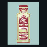 Póster Fish Sauce pop art<br><div class="desc">Un ilustracion de arte pop en rojo,  con una botella de salsa de pescado. Un diseño para todos aquellos a los que les guste la comida tailandesa o cualquier otra cocina del sudeste asiático. La botella de salsa de pescado tiene anchoas y camarones.</div>