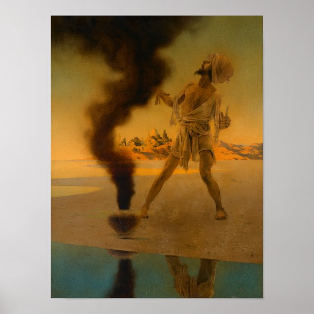 Póster Fisherman and The Genie, de las noches árabes (Frente)