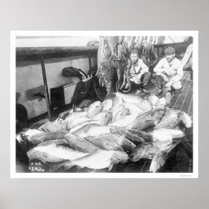 Póster Fishing In Alaska 1922