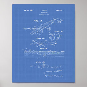 Póster Fishing Lure 1969 Patent Art Blueprint