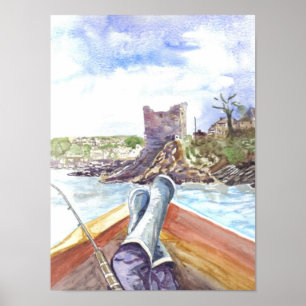 Póster Fishing off Polruan Poster