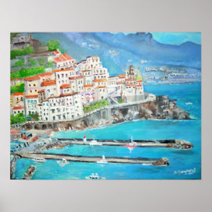 Póster Fishing Town of Atrani -