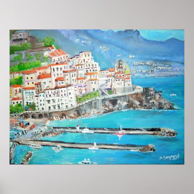Póster Fishing Town of Atrani - (Frente)