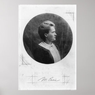 Póster Física polaca Marie Sklodowska Curie