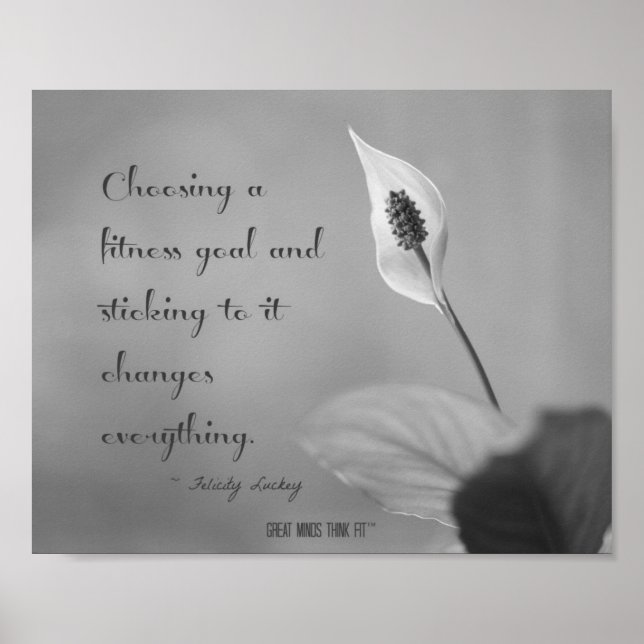 Póster Fit Peace Lily in Shades of Grey (Frente)