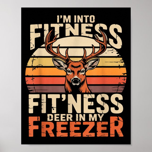 Póster Fitness Deer In My Zer Deer Hunting  (Frente)
