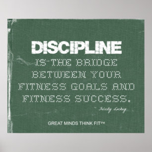 Póster Fitness Discipline Poster in Green Denim