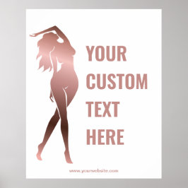 Póster Fitness femenino de esculpimiento corporal