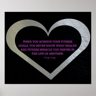 Póster Fitness Miracle in a Silver Heart