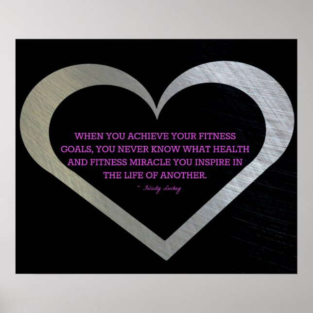 Póster Fitness Miracle in a Silver Heart (Frente)