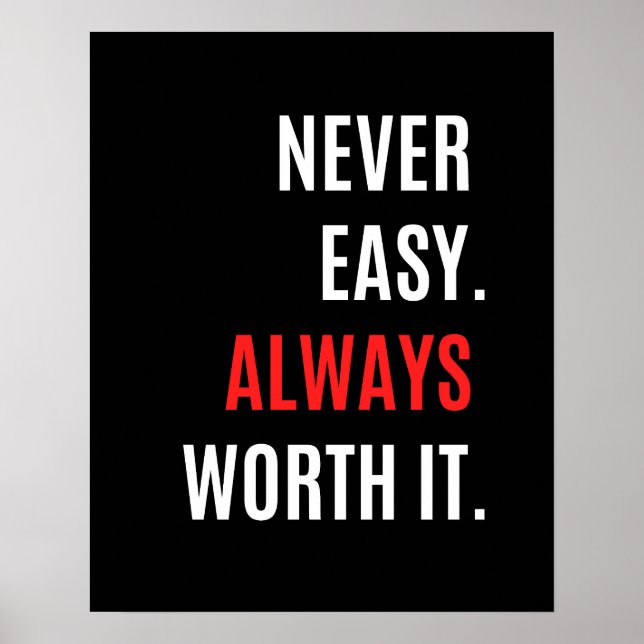 Póster Fitness Workout Gym cita motivación (Frente)