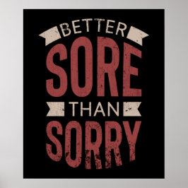 Póster Fitness Workout Gym Mejor Dolor Que Decir