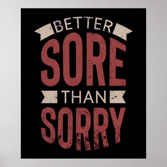 Póster Fitness Workout Gym Mejor Dolor Que Decir (Frente)