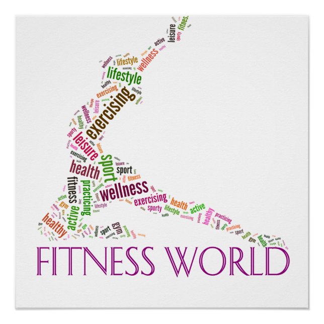 Póster Fitness world (Anverso)