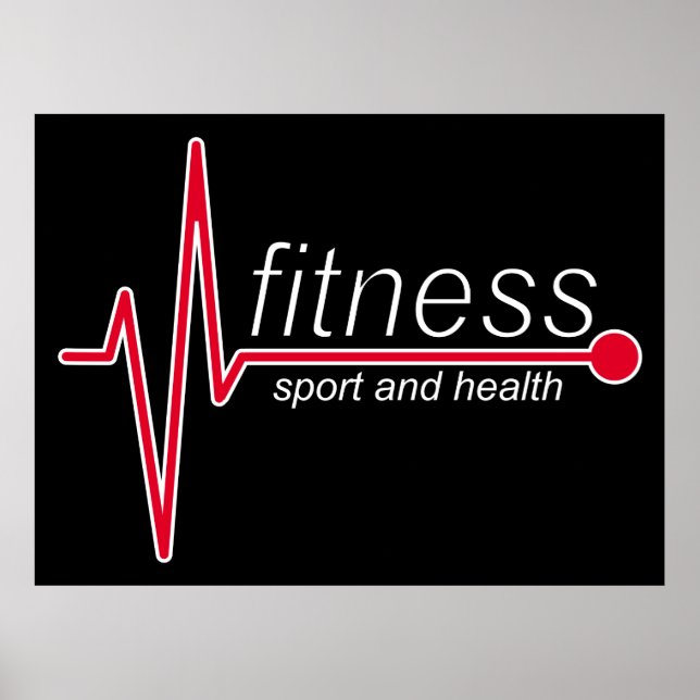 Póster Fitness y deporte (Frente)