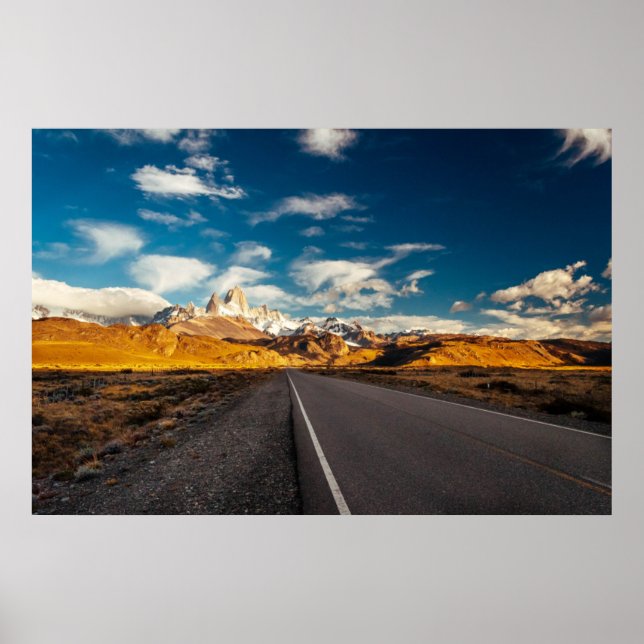 Póster Fitz Roy En La Luz De La Mañana (Frente)