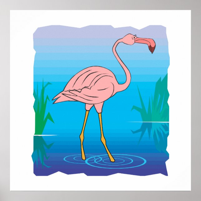 Póster Fitzgerald Flamingo (Frente)