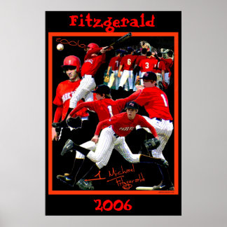 Póster Fitzgerald Freshman Poster de Béisbol