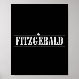 Póster Fitzgerald Irish Name St Patricks Day Match