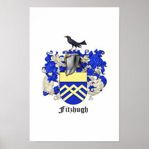 Póster Fitzhugh Family Heraldry Poster 1