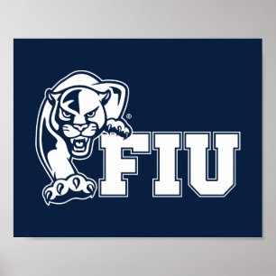 Póster FIU Panthers - White Logo