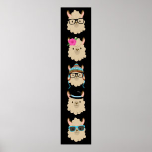 Póster Five Llamas Funny