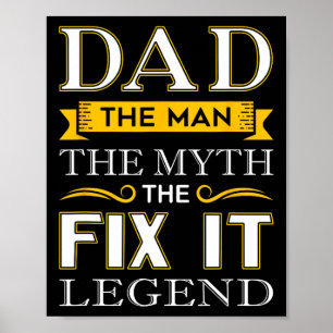 Póster Fix It Dad Padres Day Handy Man