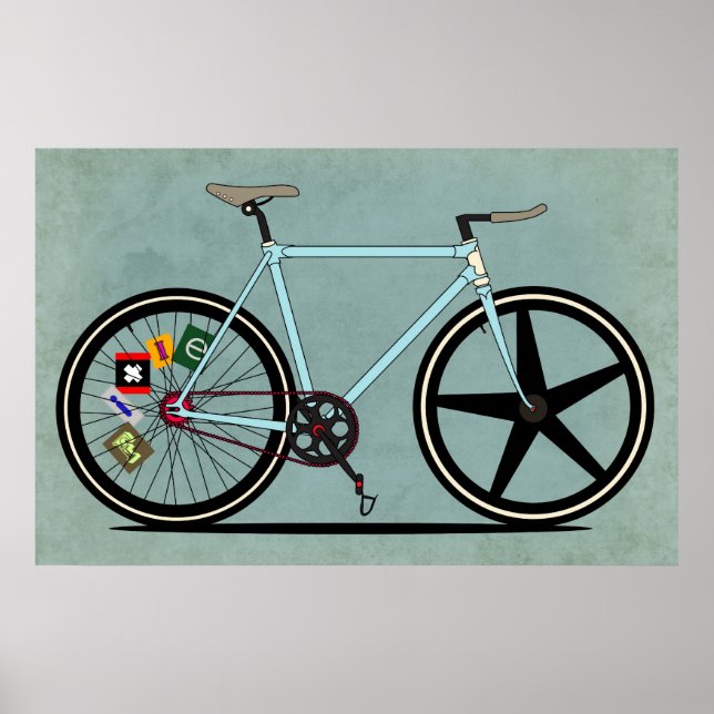 Póster Fixie Bike (Frente)