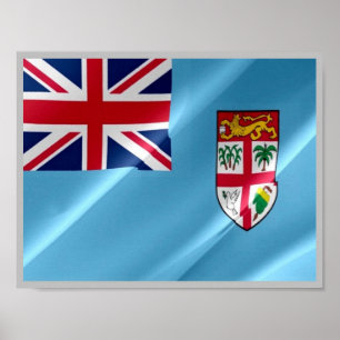 Póster Fiyi - Bandera ondeando -